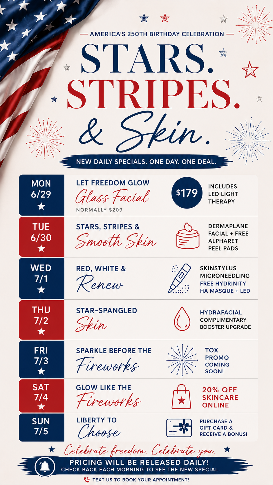 Stars. Stripes. & Skin. | Day 1: Let Freedom Glow – Glass Facial