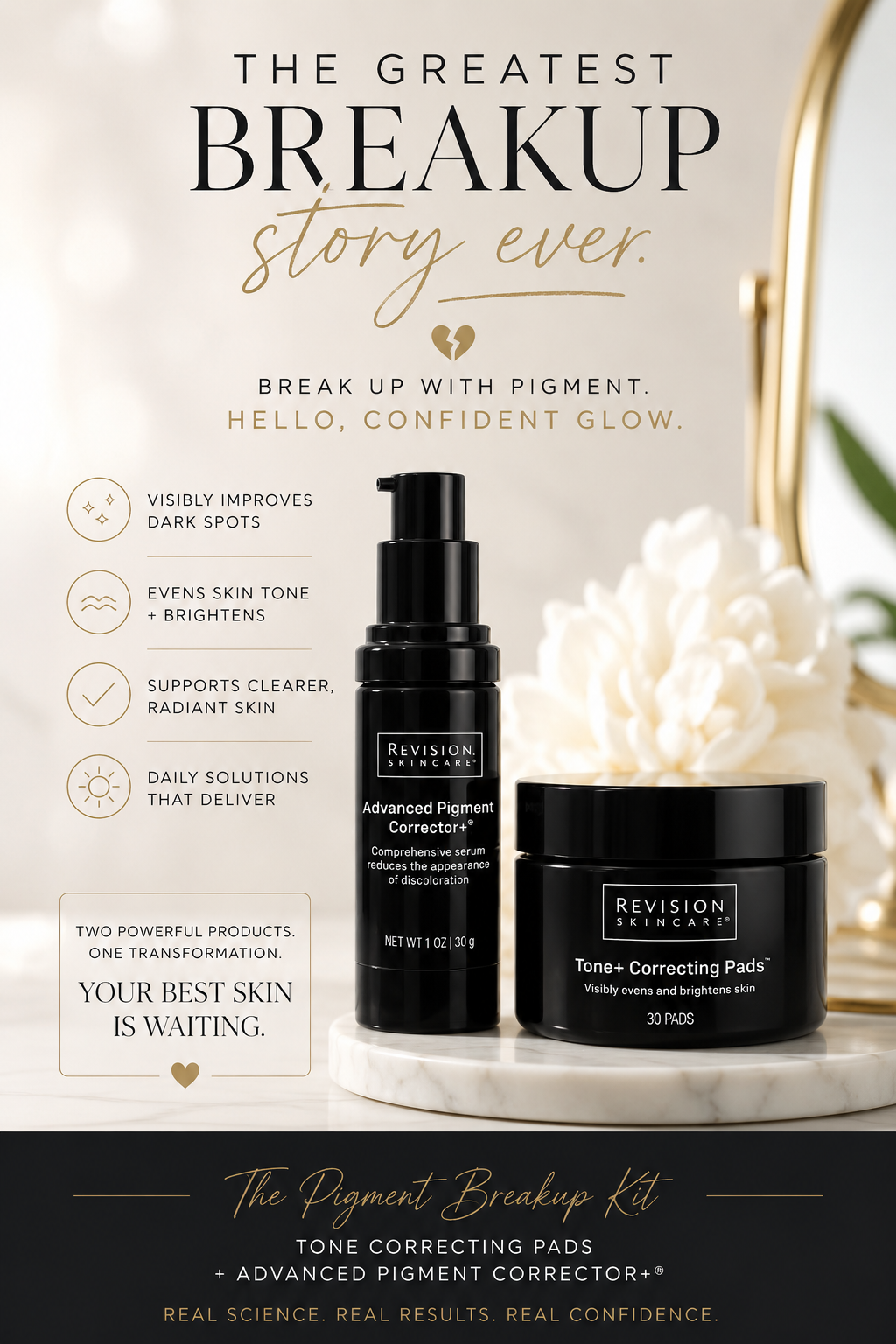 THE PIGMENT BREAKUP KIT Tone Correcting Pads + Advanced Pigment Corrector+