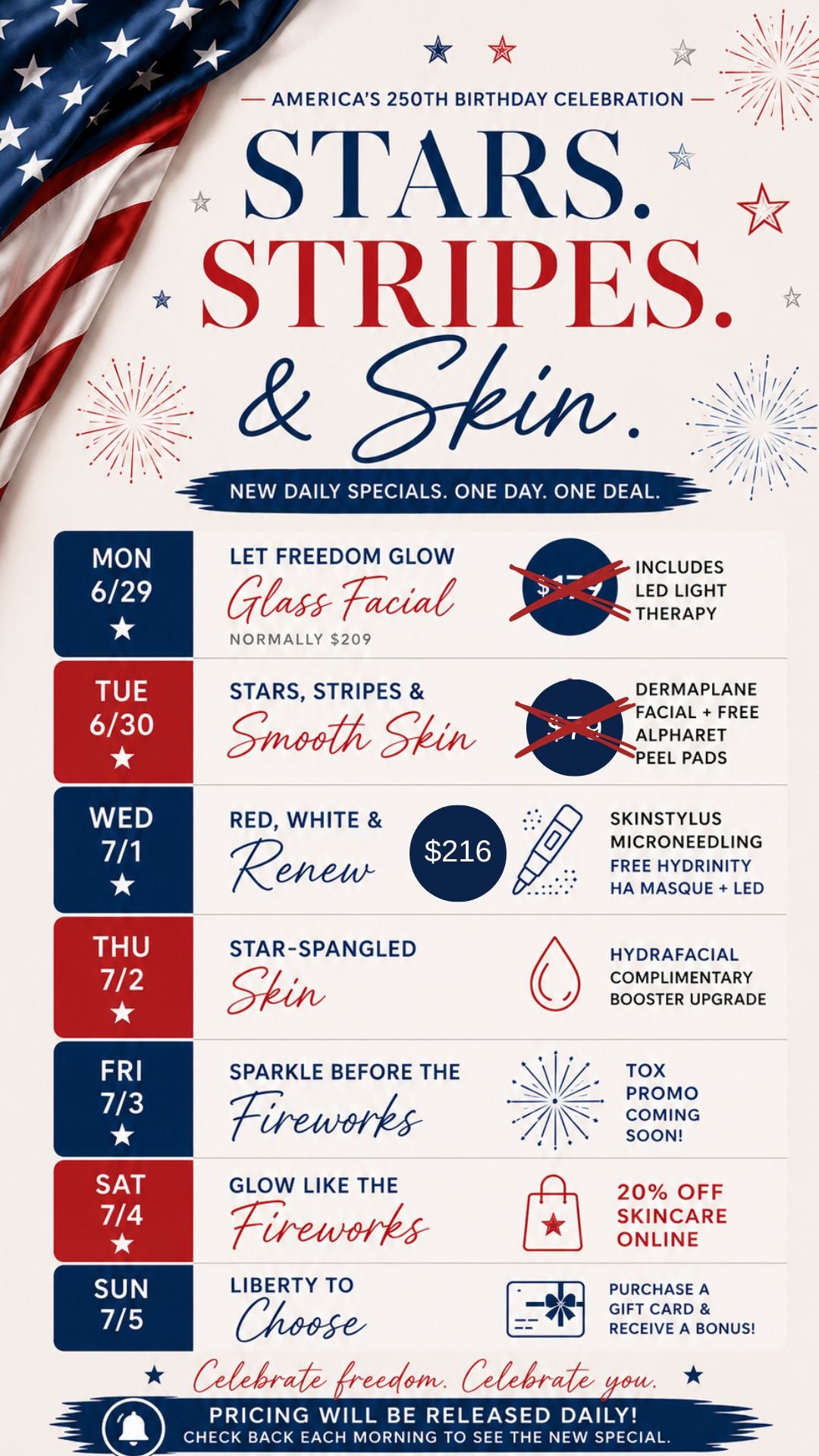 Day 3: Red, White & Renew /  SkinStylus Microneedling